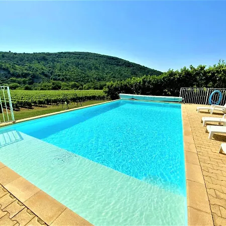 Gite 12-14P Avec Vue Piscine Chauffee En Saison, Terrain De Petanque Et Jeux Exterieurs Alba-la-Romaine Exterior photo